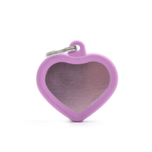 MEDAILLE HUSHTAG COEUR ALU ROSE