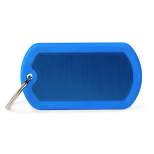MEDAILLE HUSHTAG MILITAIRE ALU BLEU