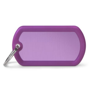 MEDAILLE HUSHTAG MILITAIRE ALU VIOLET