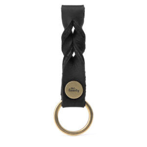 Porte-clés CUIR GRAISSÉ NOIR