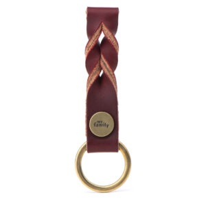 Porte-clés CUIR GRAISSÉ ROUGE