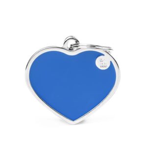 MEDAILLE BASIC HANDMADE GRAND CŒUR BLEU