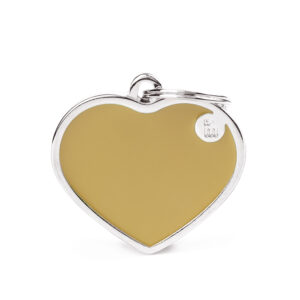 MEDAILLE BASIC HANDMADE GRAND CŒUR MARRON