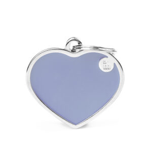 MEDAILLE BASIC HANDMADE GRAND CŒUR LILAS