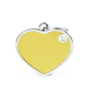 MEDAILLE BASIC HANDMADE GRAND CŒUR JAUNE