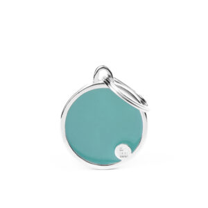 MEDAILLE BASIC HANDMADE MEDIUM CERCLE BLEU VERT