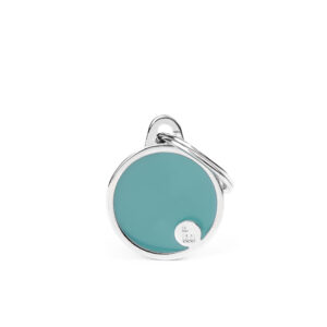 MEDAILLE BASIC HANDMADE PETIT CERCLE BLEU VERT