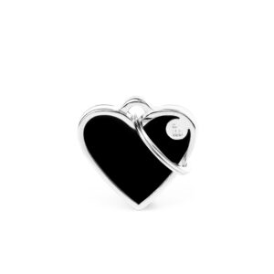 MEDAILLE BASIC HANDMADE PETIT CŒUR NOIR