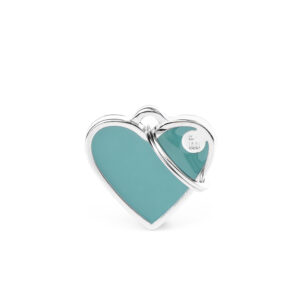 MEDAILLE BASIC HANDMADE PETIT CŒUR BLEU VERT